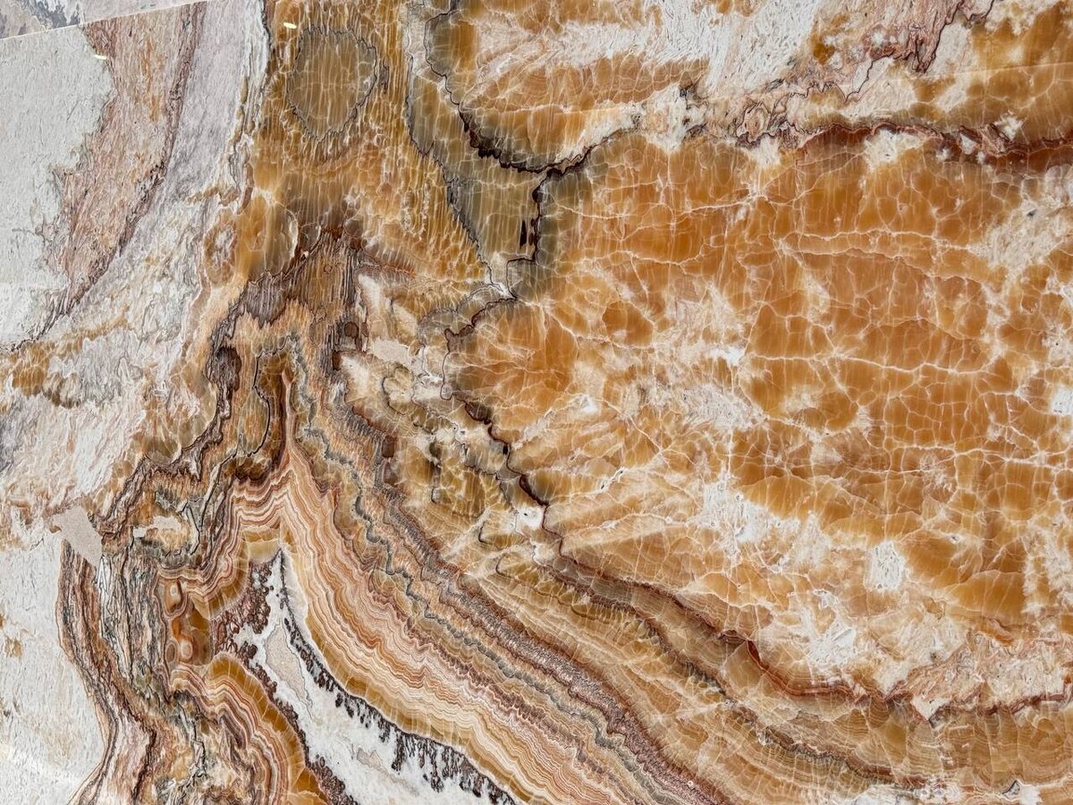 Кадлый слэб натурального камня уникален словно отпечаток пальца