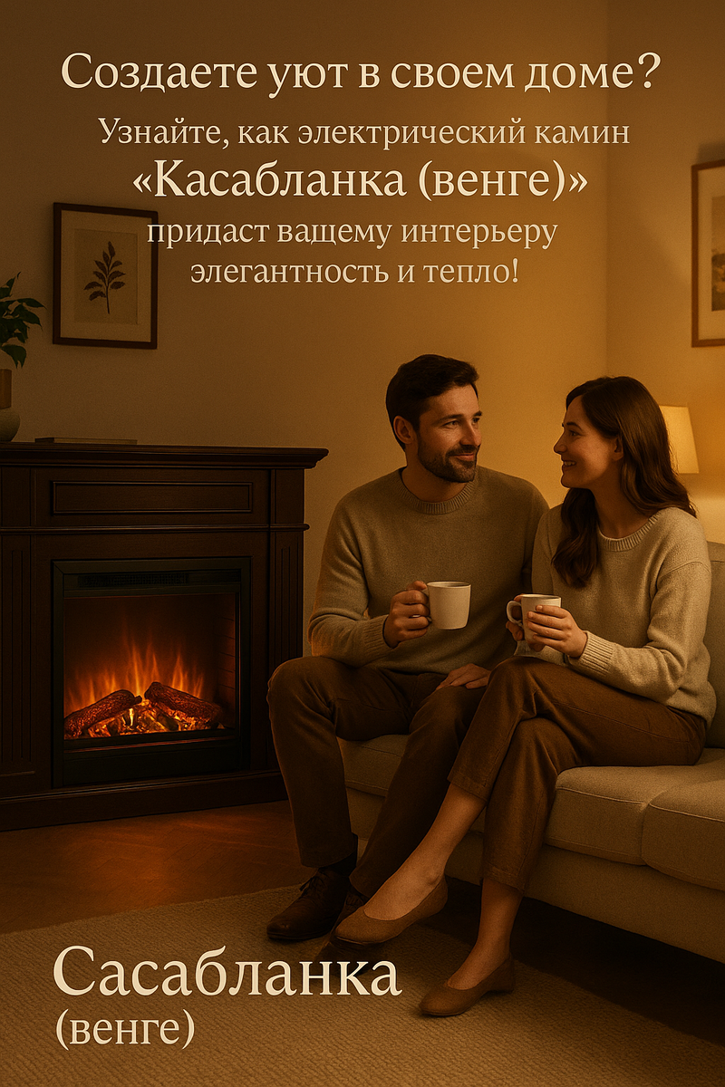    Идеальный электрокамин для создания уюта в вашем доме - как «Касабланка (венге)» изменит ваш интерьер и обогреет душу Kamin