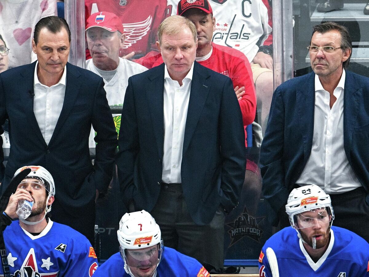    Сергей Федоров, Алексей Жамнов и Олег Знарок© РИА Новости / Алексей Филиппов