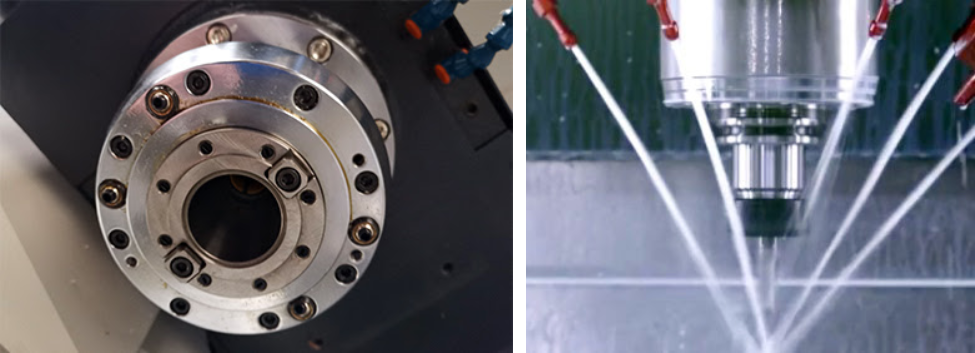 Сопла подачи СОЖ, расположенные вокруг шпинделя