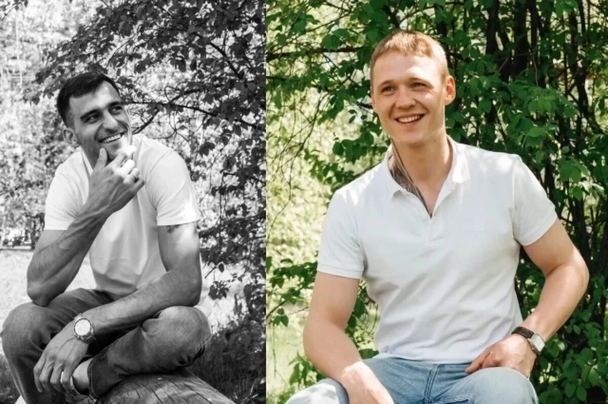    Слева направо: Максим с позывным Чёрный и Илья с позывным Зима.