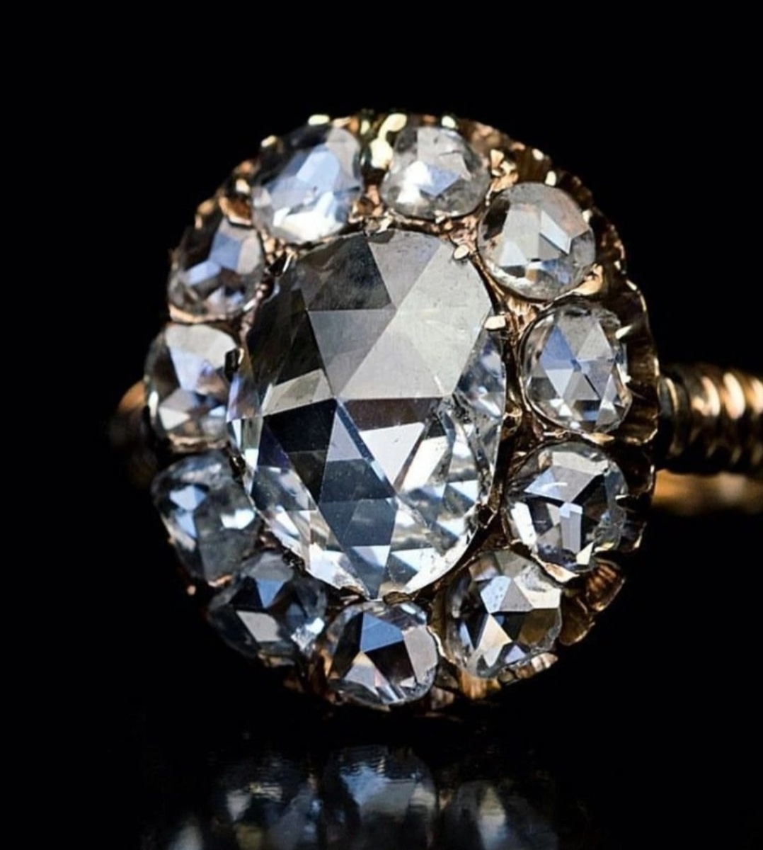 Старинные украшения с огранкой камней "роза".