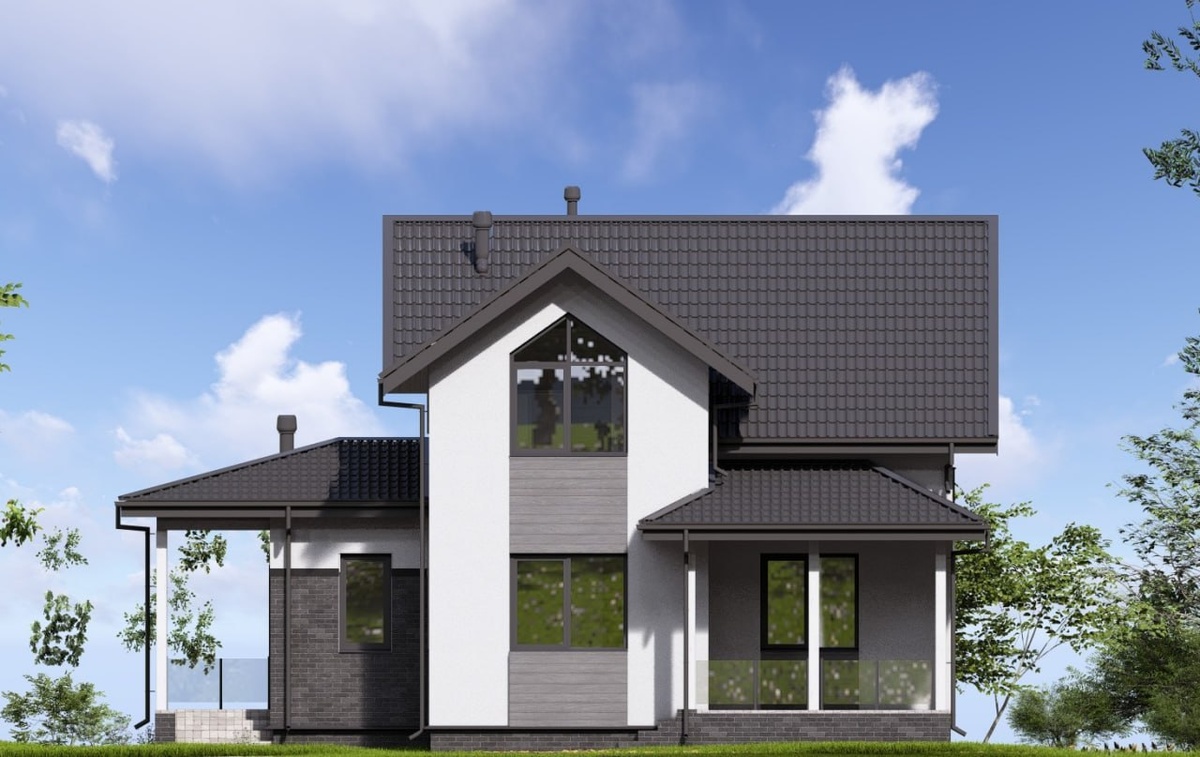 Проект дома, 129 м2 и его реализация в Подмосковье. Фото с объекта "Интел Групп" 