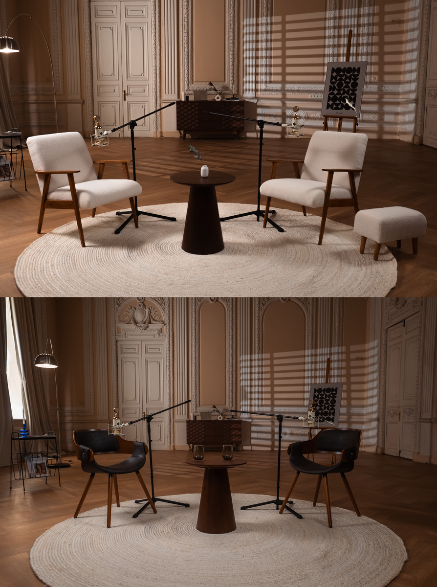 Интерьерная студия для записи подкастов