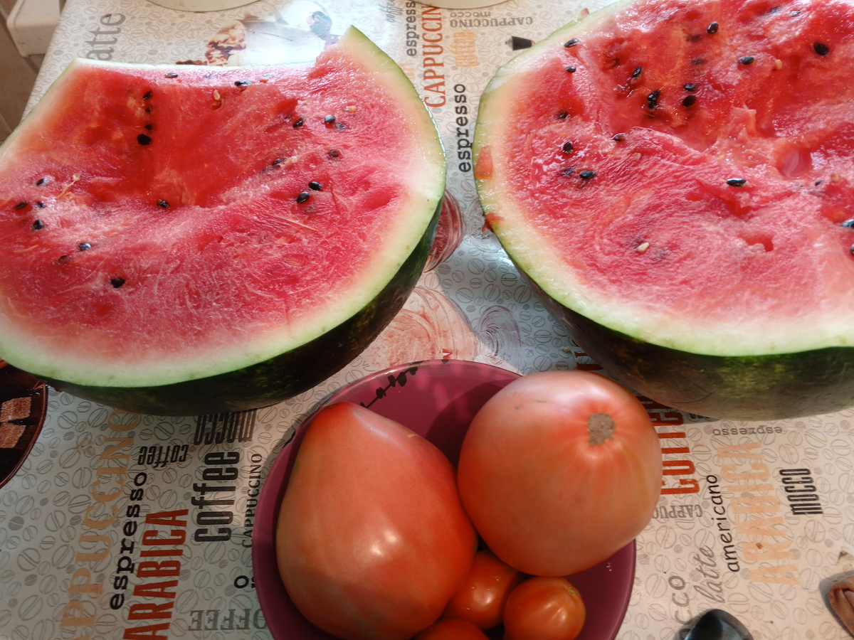 Арбуз вкусный но самый первый был вкуснее.