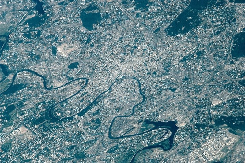 Москва, вид с МКС.