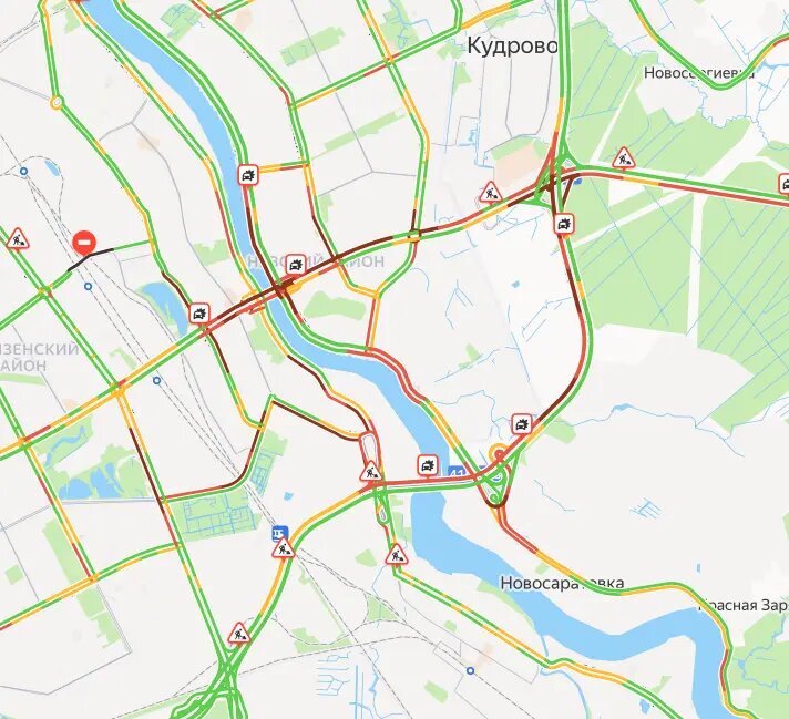    Фото: скриншот сервиса «Яндекс.Пробки»