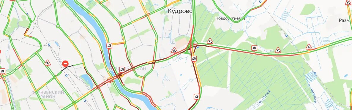    Фото: скриншот сервиса «Яндекс.Пробки»