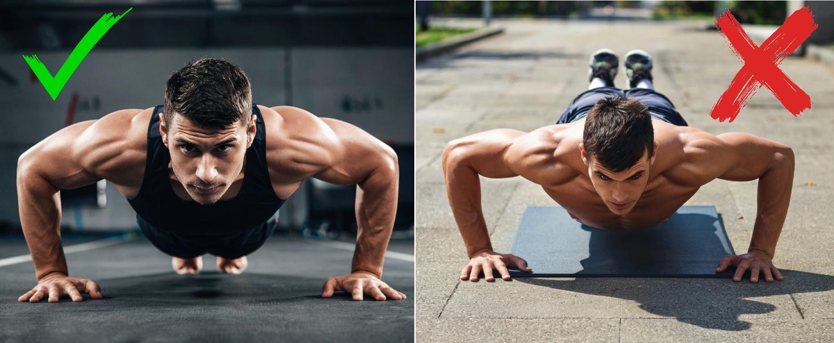 Вариант постановки рук в отжиманиях