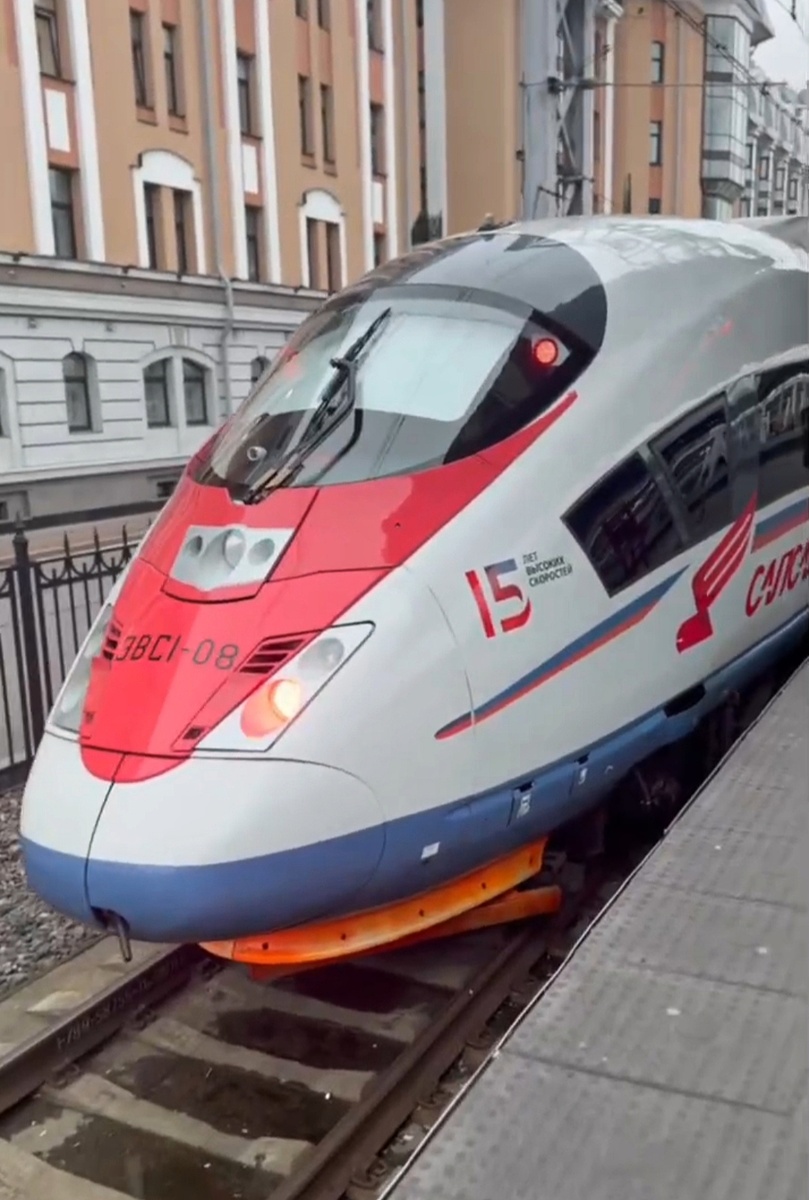 «Сапсан» на одном из московских вокзалов
