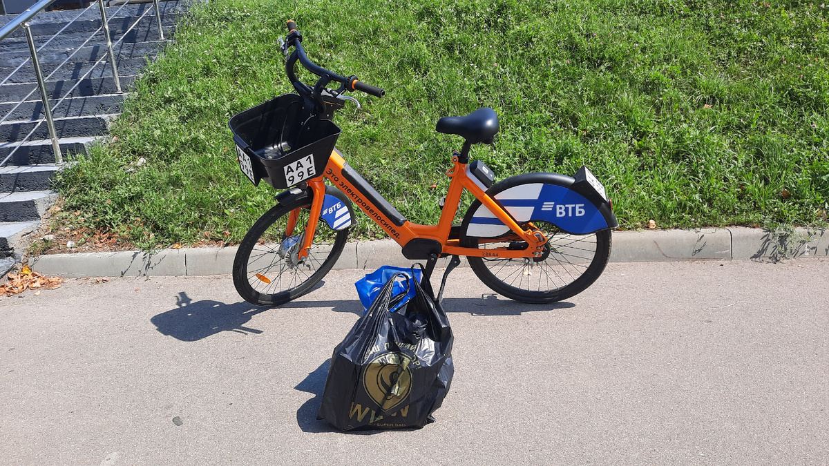 Сегодня много ездил на велобайке