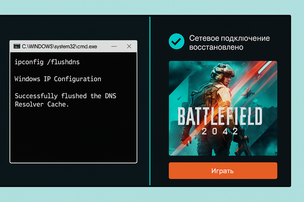 Диагностика сети при ошибке подключения к серверам EA в Battlefield 2042