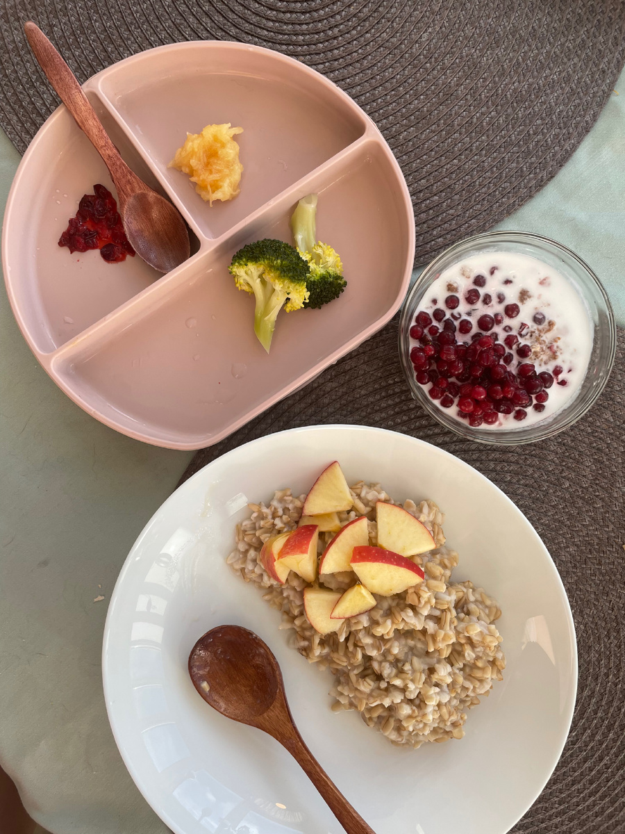 Наш завтрак с 7-ми месячным сыном ) 