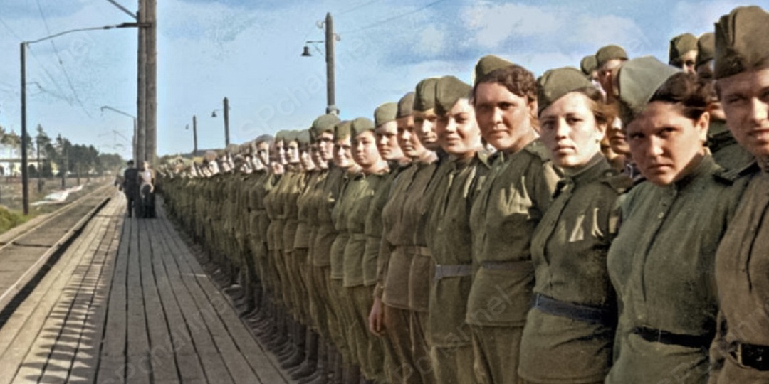 Фронт и тыл Великой Отечественной Войны на снимках. 20 раскрашенных фотографий. Часть 6
