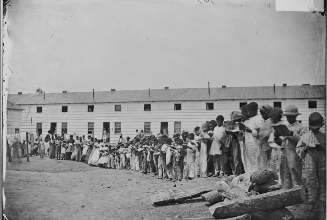 Лагерь контрабанды, 1860–1865. | Национальный архив США