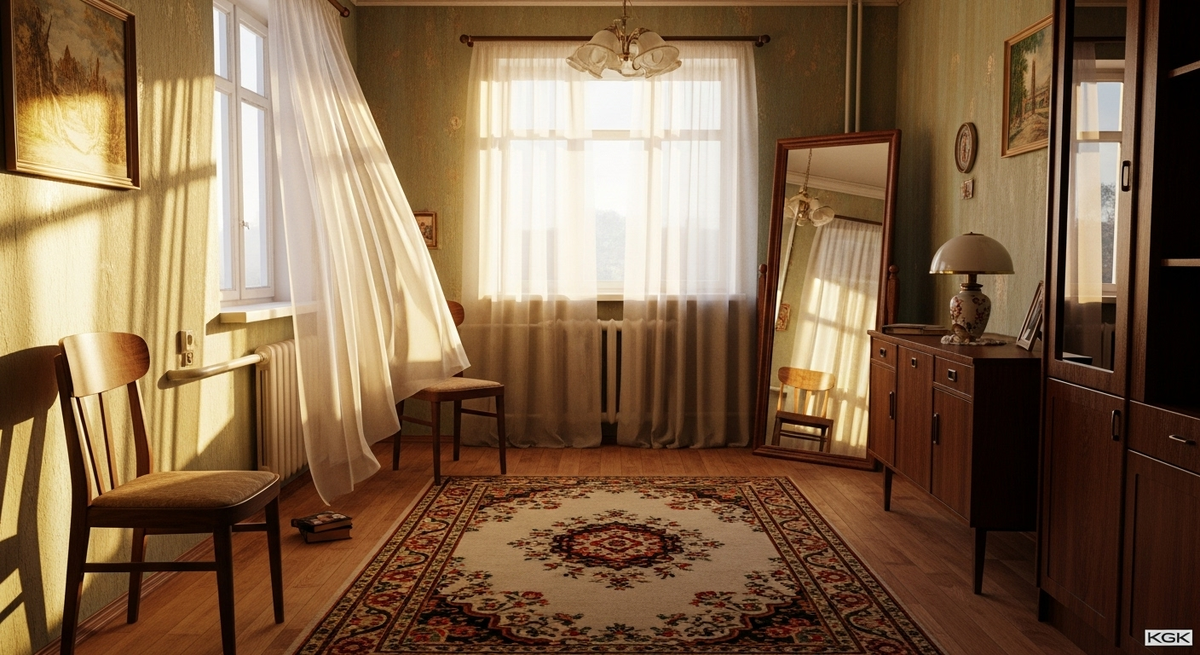 Комната до и после изменений: уголок прошлого превращается в светлое, вдохновляющее пространство.