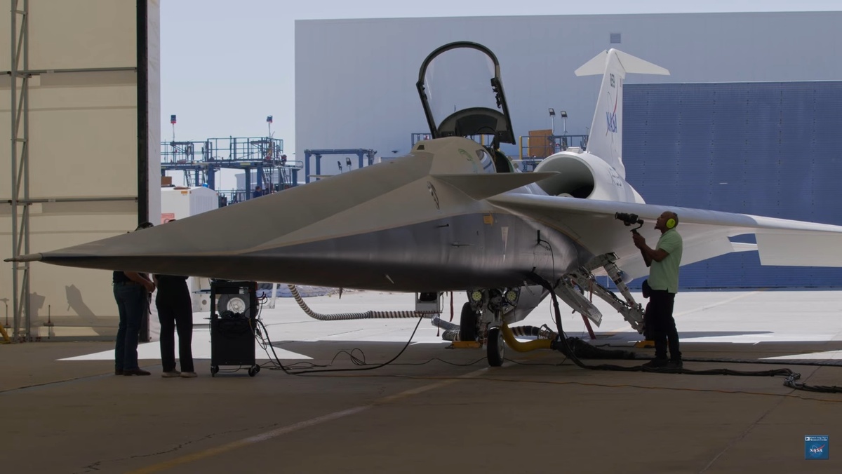 Экспериментальный самолёт X-59. Кадры NASA 