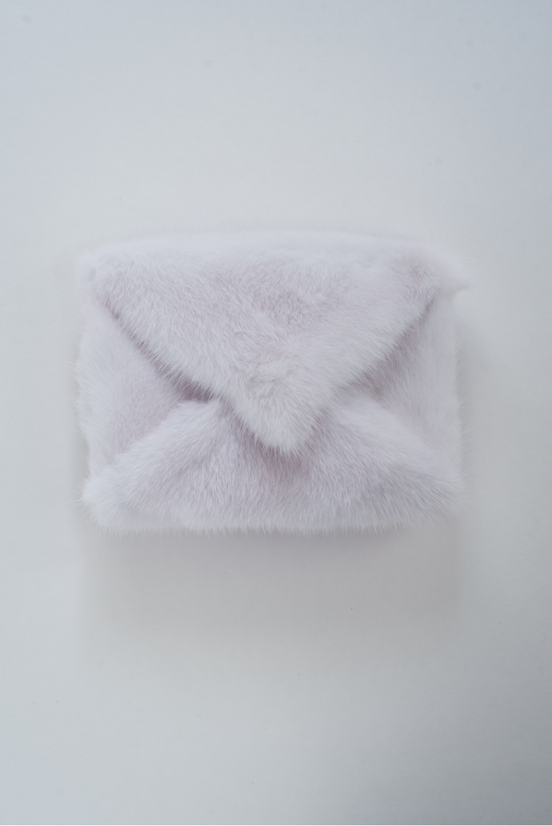 Теплое письмо. Объект, мех, шитье, рама, стекло, 80х66х5. 2016
