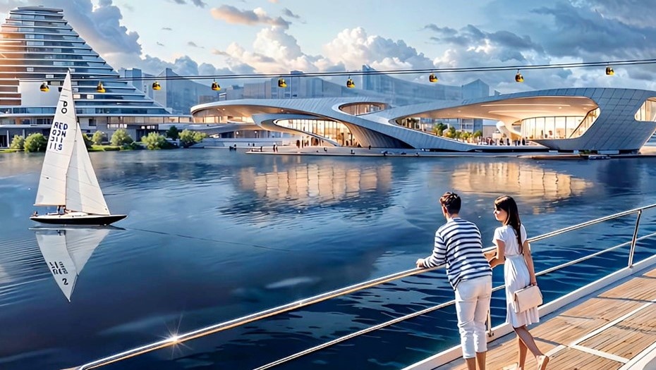    Визуализация проекта круглогодичного курорта "Санкт-Петербург Марина" в Горской. Автор фото: gov.spb.ru