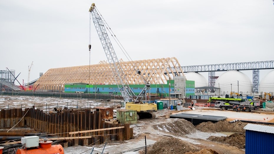    Строительство морского терминала Port Favor в Усть-Луге (Ленинградская область) Автор фото: Сергей Ермохин / "Деловой Петербург"