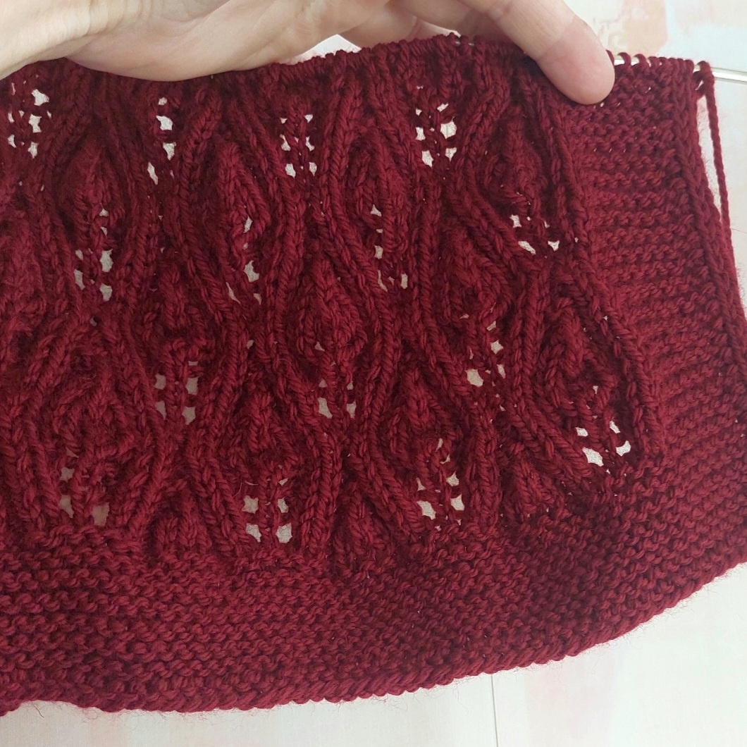 Начало пледа.