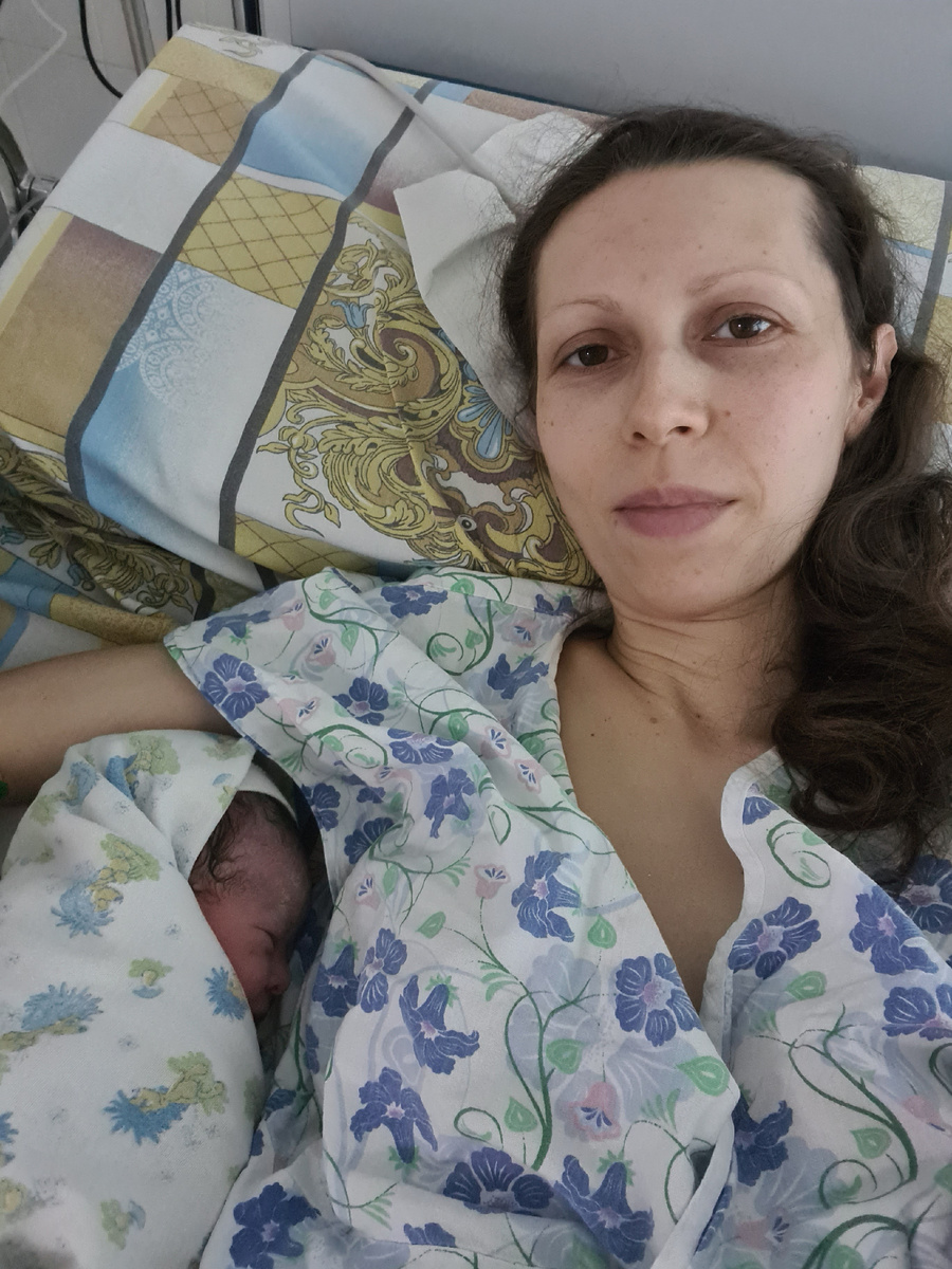 После шестых родов с "комочком" счастья🙂