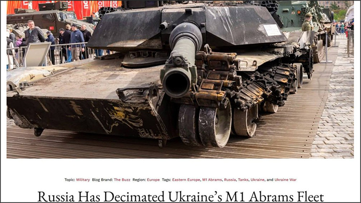  Русские уничтожили почти все M1 Abrams//Скриншот страницы с сайта The National Interest