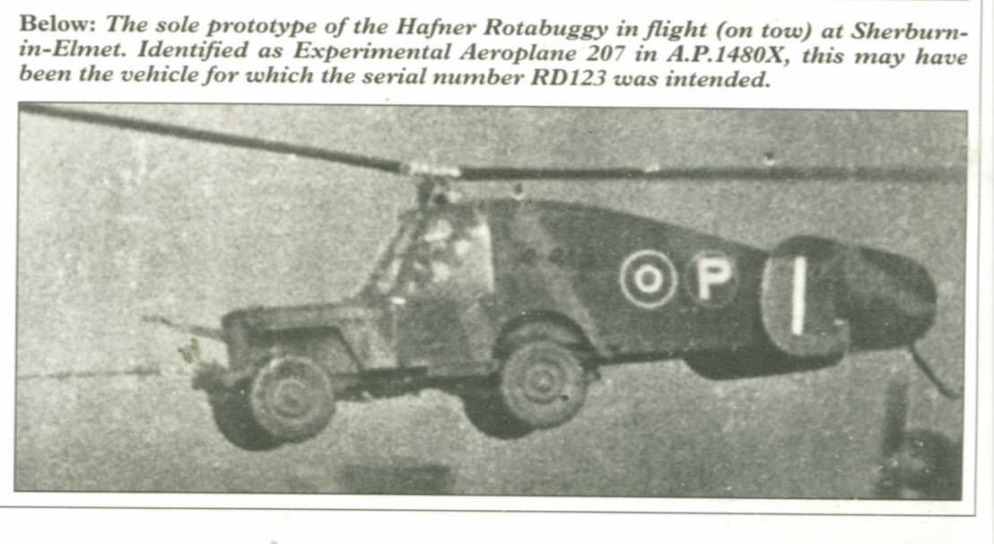 Hafner Rotabuggy или джип-вертолет, он же Malcolm Rotaplane, он же ML 10/42 «Flying Jeep» («Летающий Джип»)