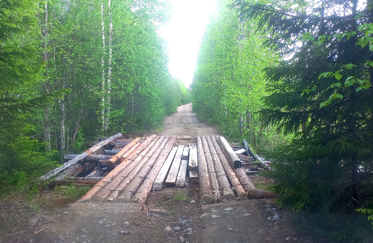 Мостик в этом году подремонтировали. Кстати, это делали местные жители. Они даже возят мешки с грунтом, чтобы засыпать ямы. 