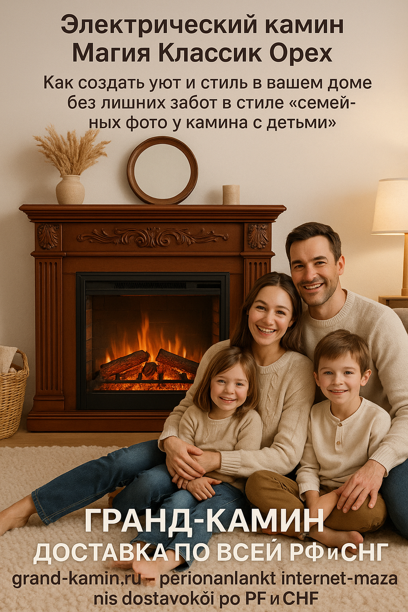    Электрический камин Магия Классик орех: как создать уют и стиль в вашем доме без лишних забот Kamin