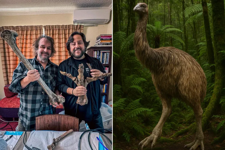 Питер Джексон и Бен Лэмм, гигантский моа Южного острова. Источник: https://people.com/