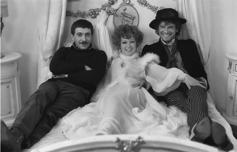 На съемках фильма «Рецепт ее молодости», 1983 год