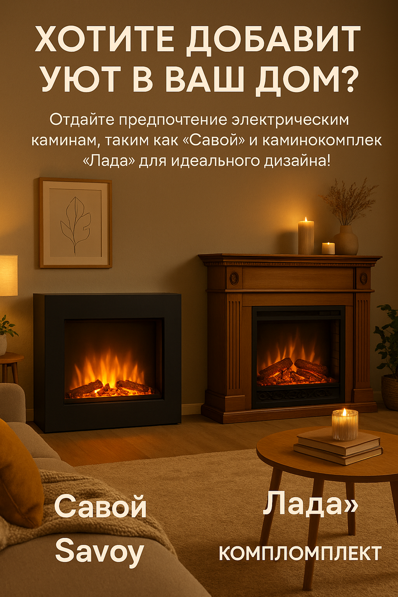    Электрический камин Савой — секрет уюта и стиля в вашем доме, который вы не могли знать! Kamin