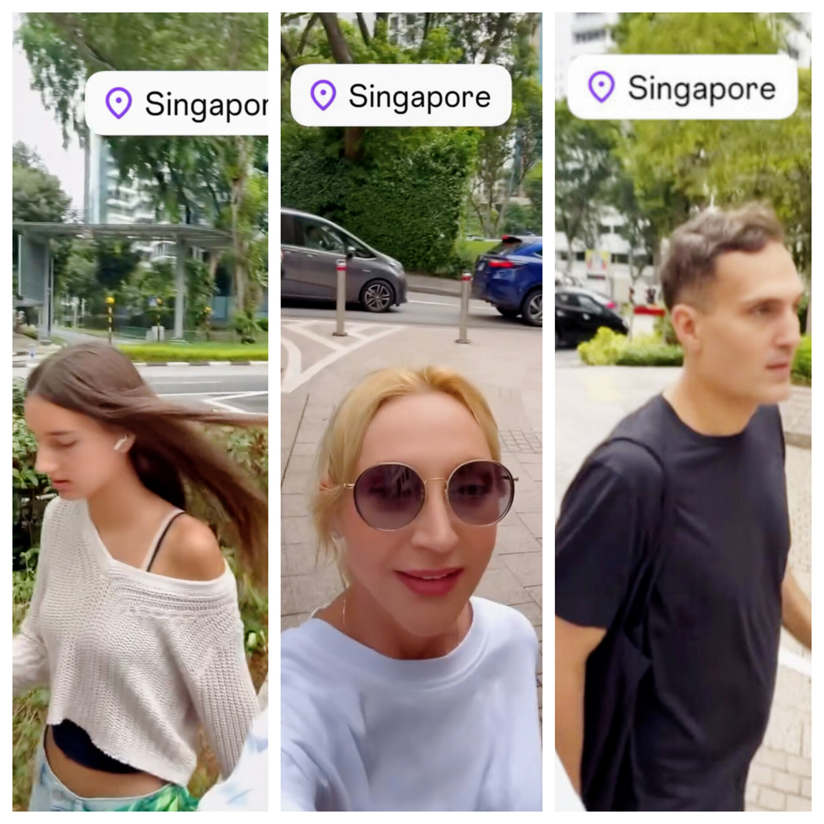 Кристина Орбакайте с дочерью и мужем в Сингапуре