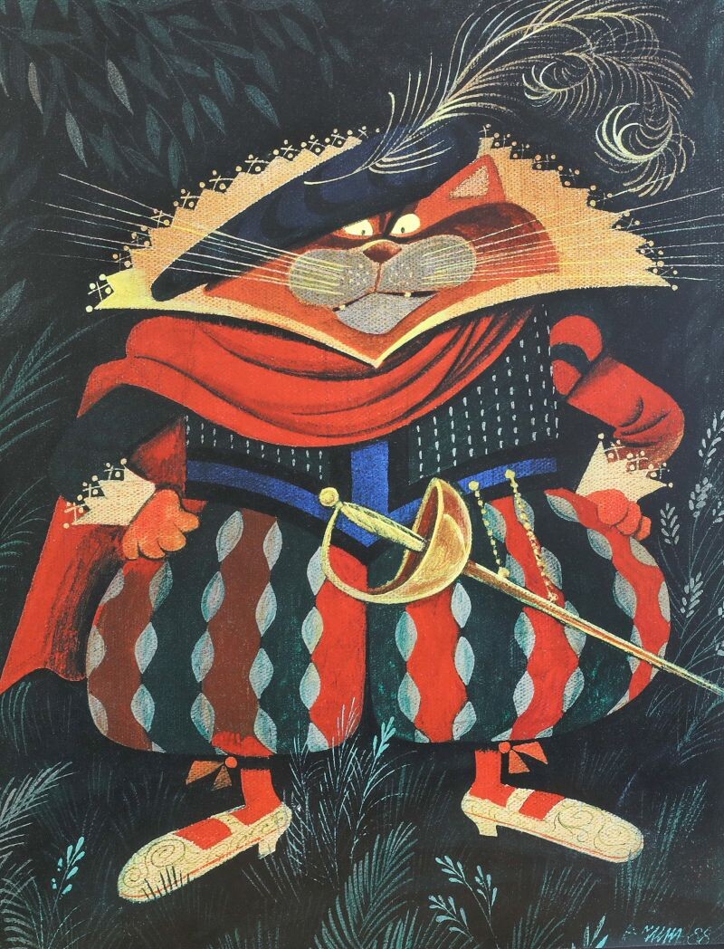 Рисунки Виктора Чижикова с кошками