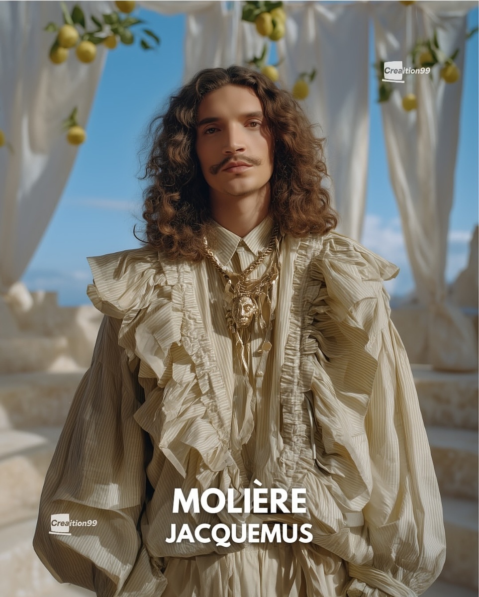 Мольер в Jacquemus. Автор @creaition99. Создано с использованием ИИ.