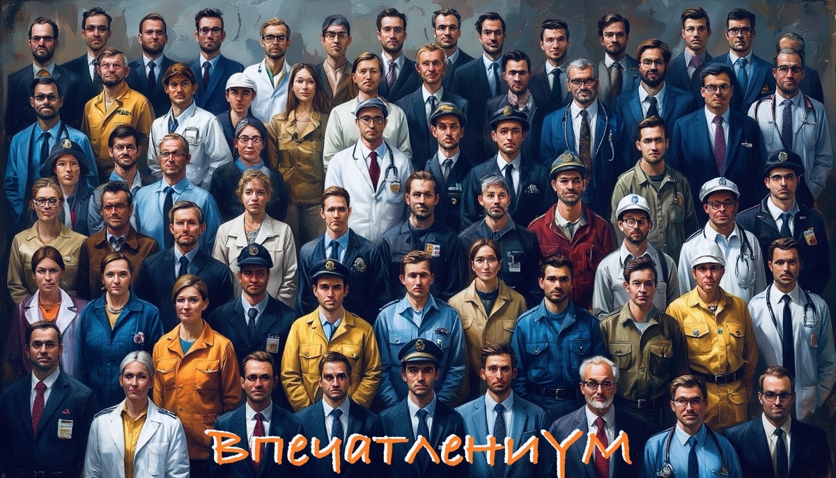 Генерация из Шедеврум @impression_mind. Люди разных профессий
