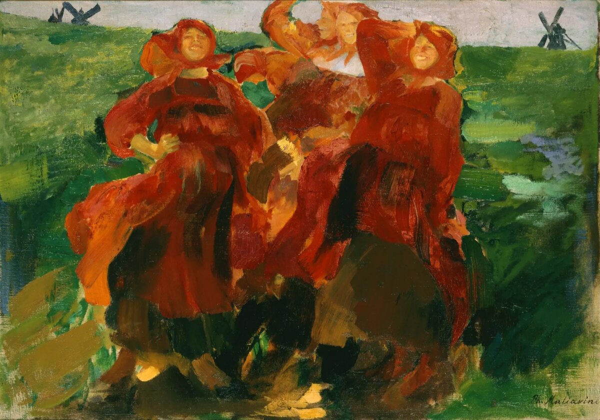 Филипп Малявин "Смех", 1898, дипломная работа ( изображение с сайта https://artchive.ru )