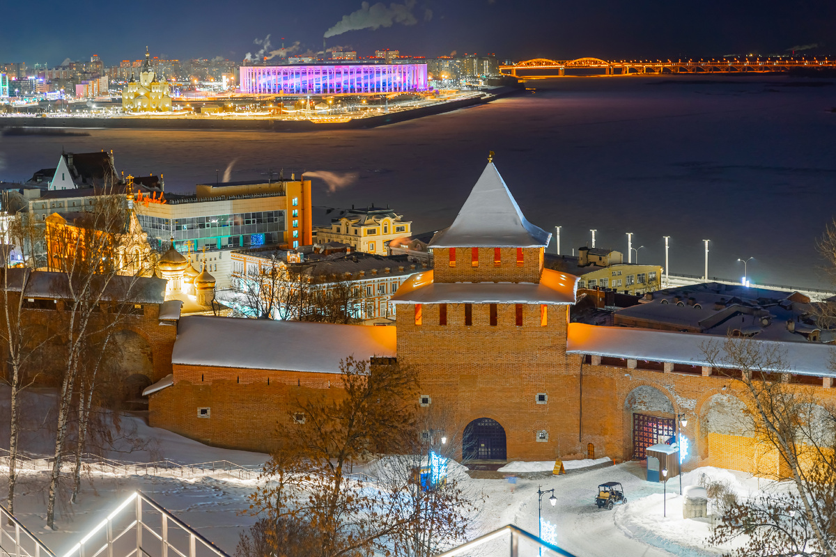 Вид на Стрелку с Кремля