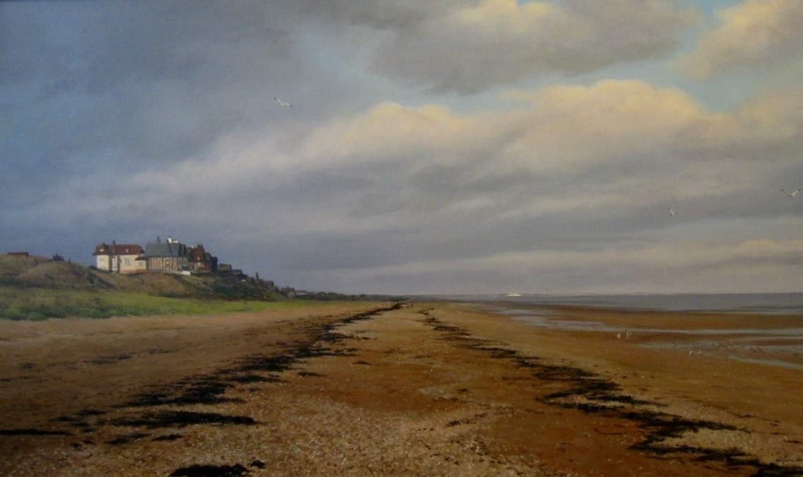 Нормандский пейзаж. масло,  40*70  см 2013г.