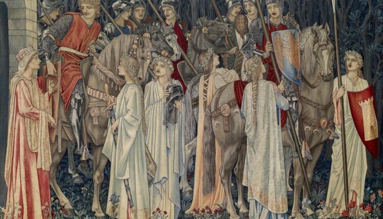    «Вооружение и отплытие рыцарей», один из гобеленов о Святом Граале. Фото: Birmingham Museums Trust on Unsplash