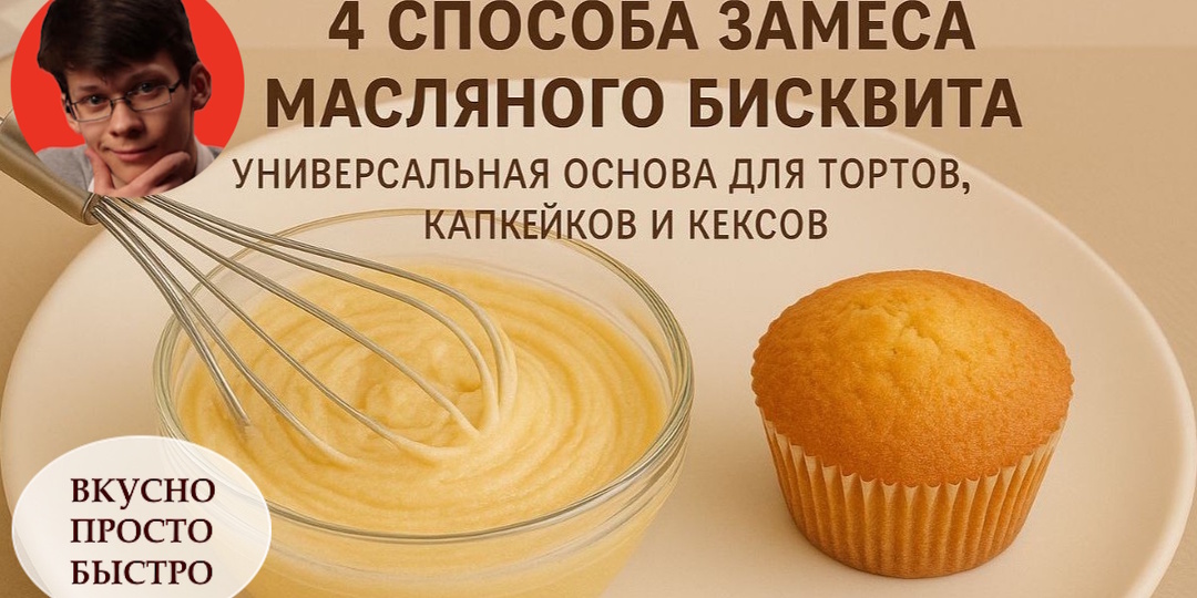 4 способа замеса масляного бисквита. Универсальная основа для тортов, капкейков и кексов