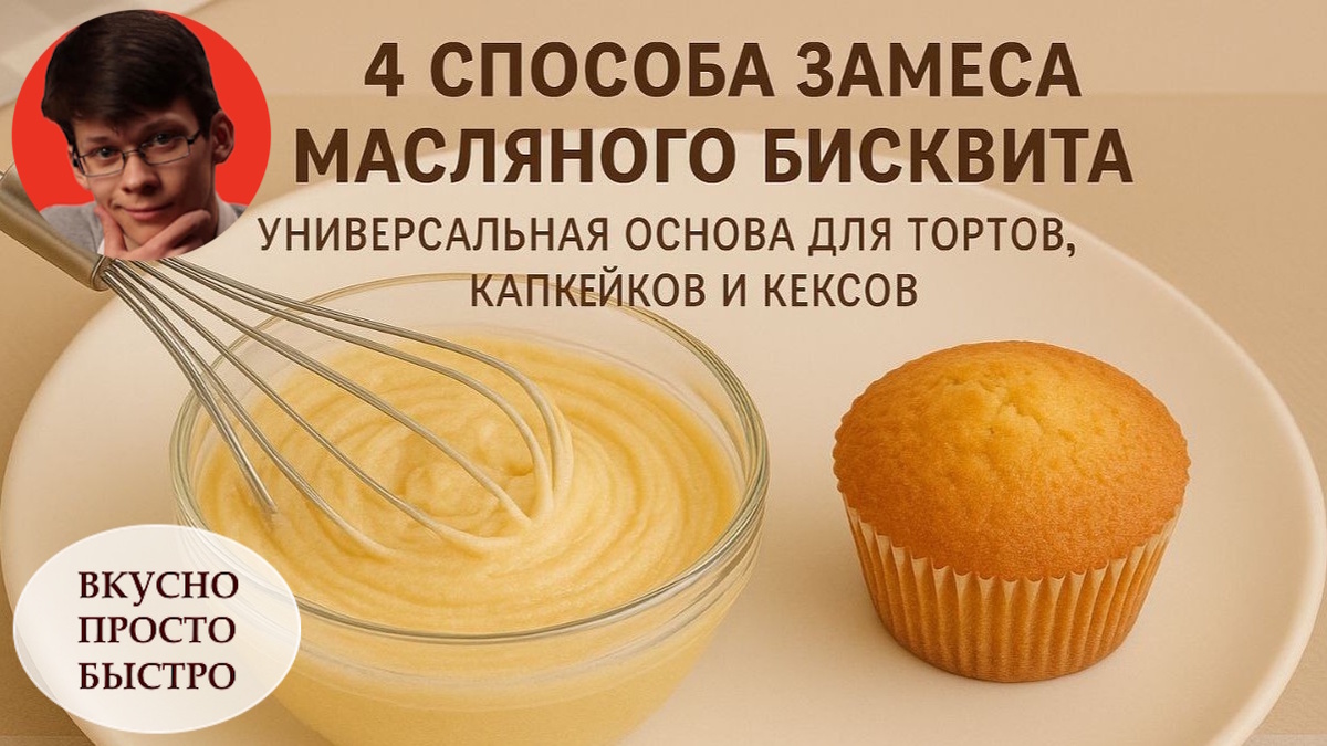 4 способа замеса масляного бисквита - Вкусно Просто Быстро