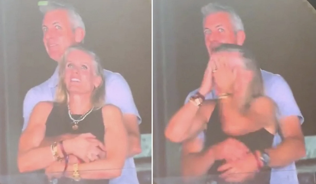 Снимок экрана, где запечатлели обнимающегося миллиардера и его пассию. Фотографии из открытого источника 