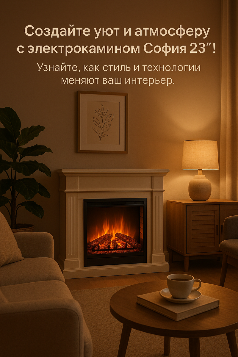    Насколько реально создать уют в вашем доме? 10 причин выбрать электрокамин София 23 для идеальной атмосферы Kamin