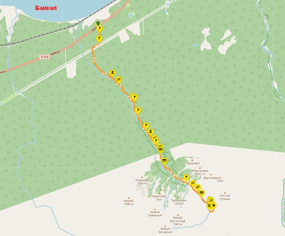 Общий вид маршрута