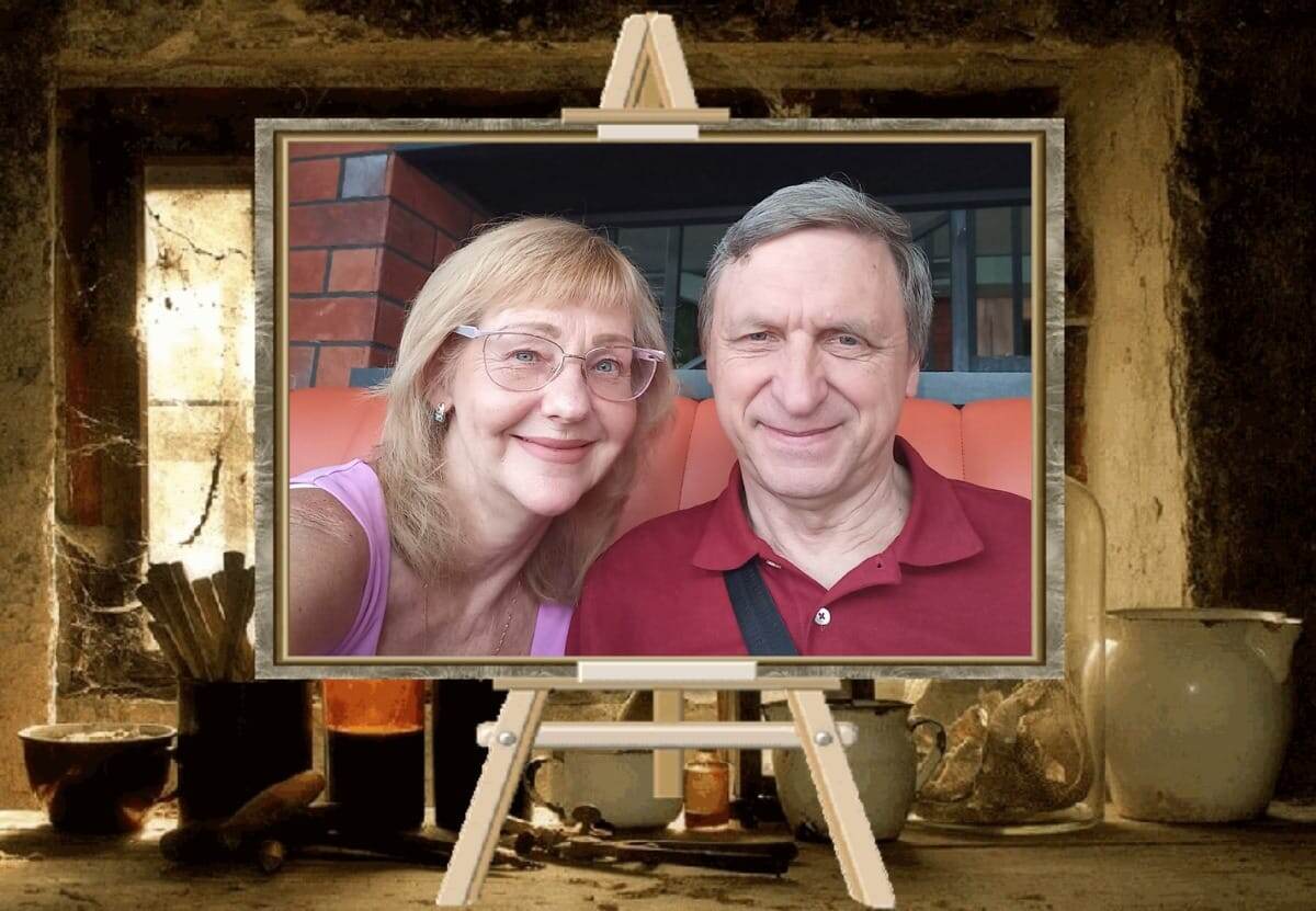 На фото автор Елена и муж Сергей