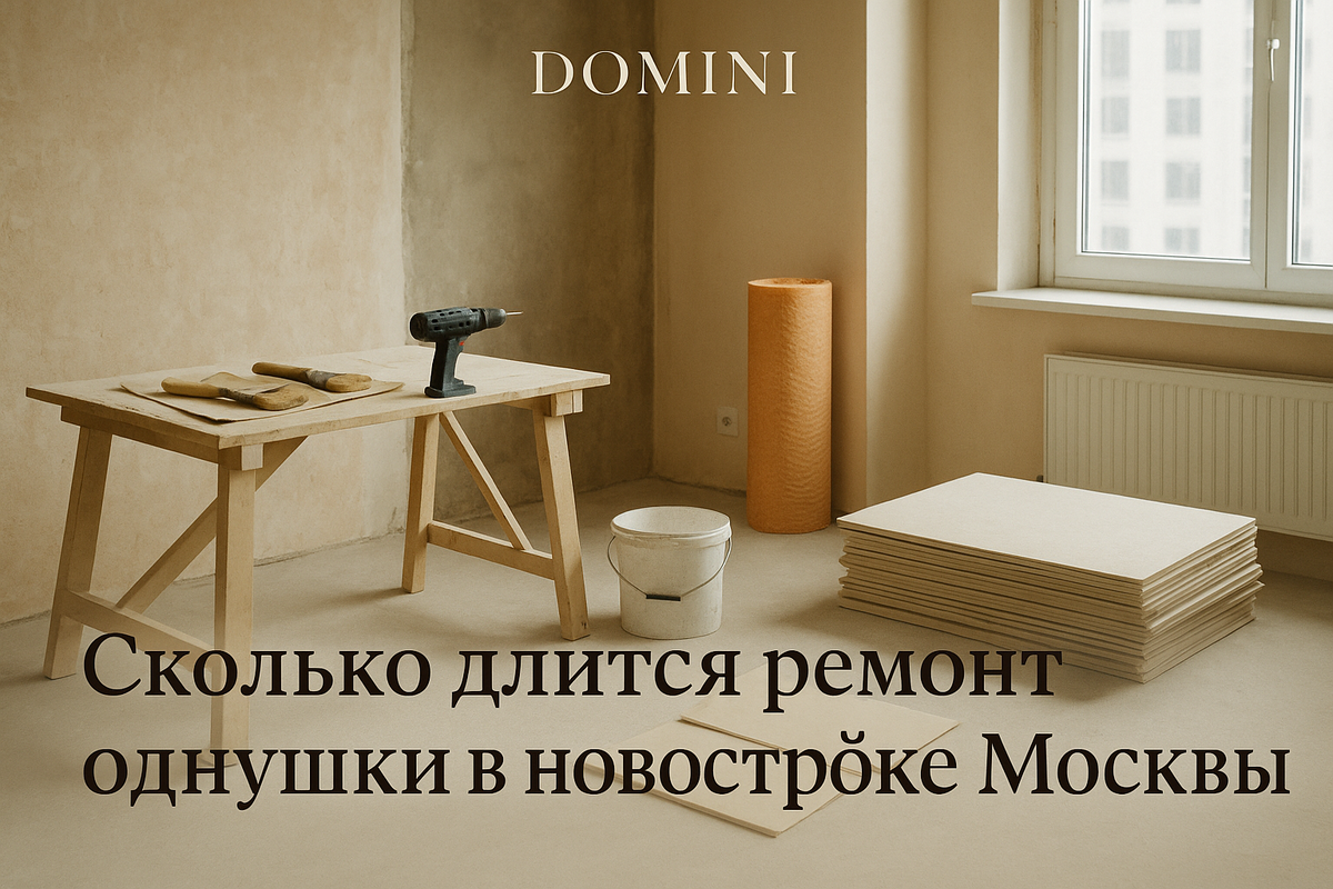    Сколько времени занимает ремонт однушки в новостройке Москвы?
