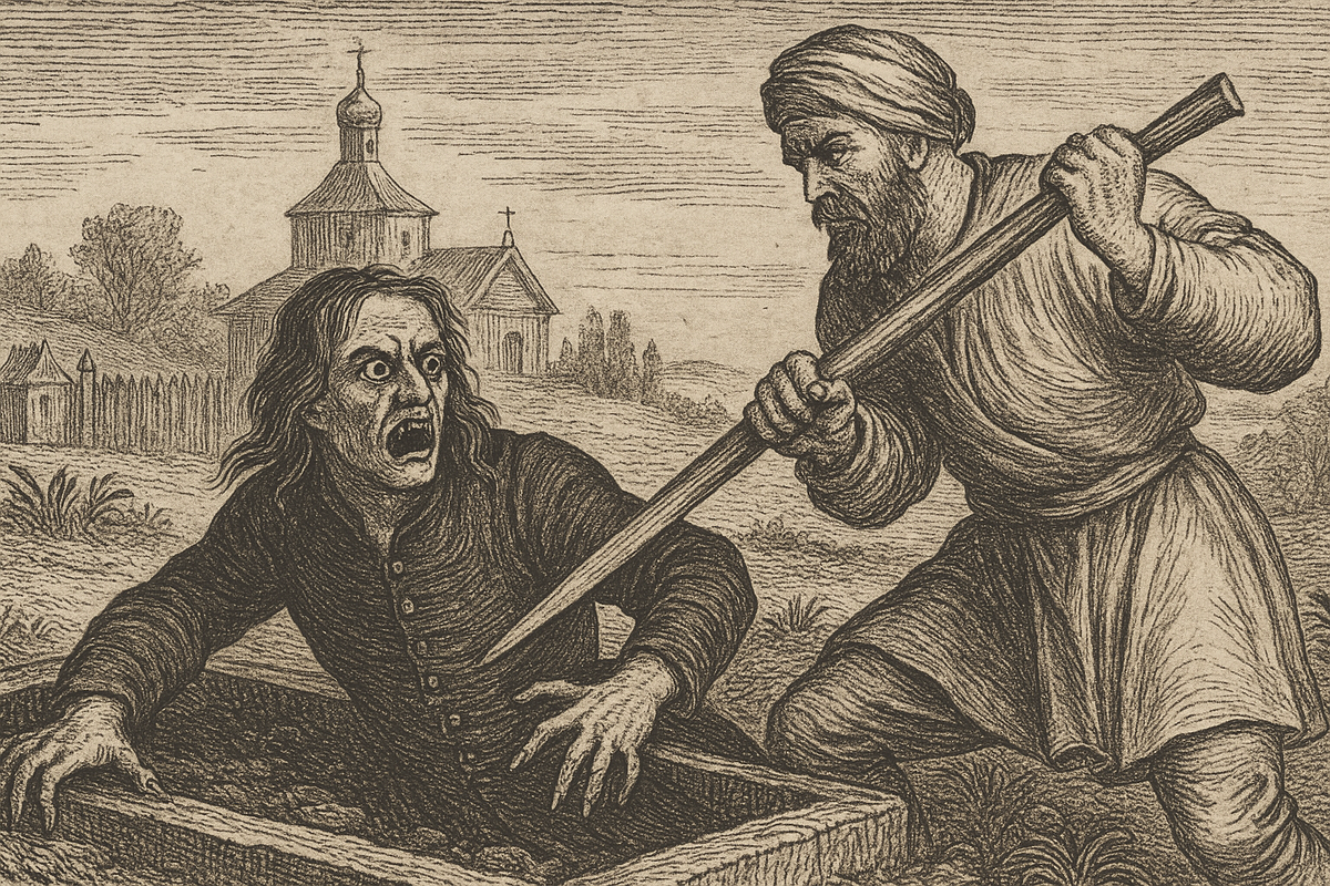 Иллюстрация «славянского вампира».