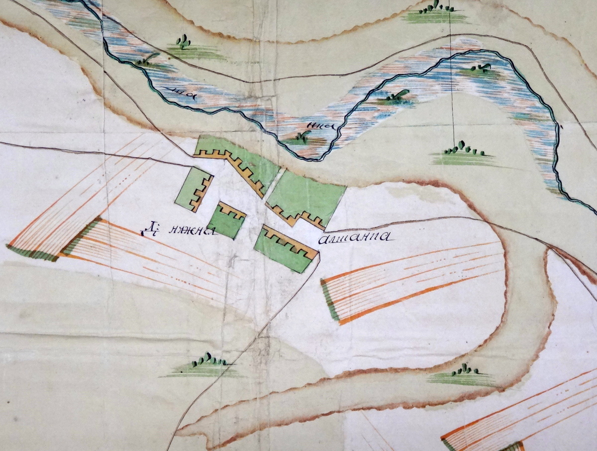 Населённые пункты при речке Ольшанке на планах 1780-х гг.